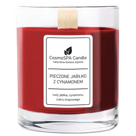ZAPACHOWA ŚWIECA SOJOWA PIECZONE JABŁKO Z CYNAMONEM 180 G