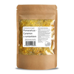 NATURALNA SÓL Z MORZA MARTWEGO POMARAŃCZA&CYNAMON Z KWIATAMI RUMIANKU, 100 G